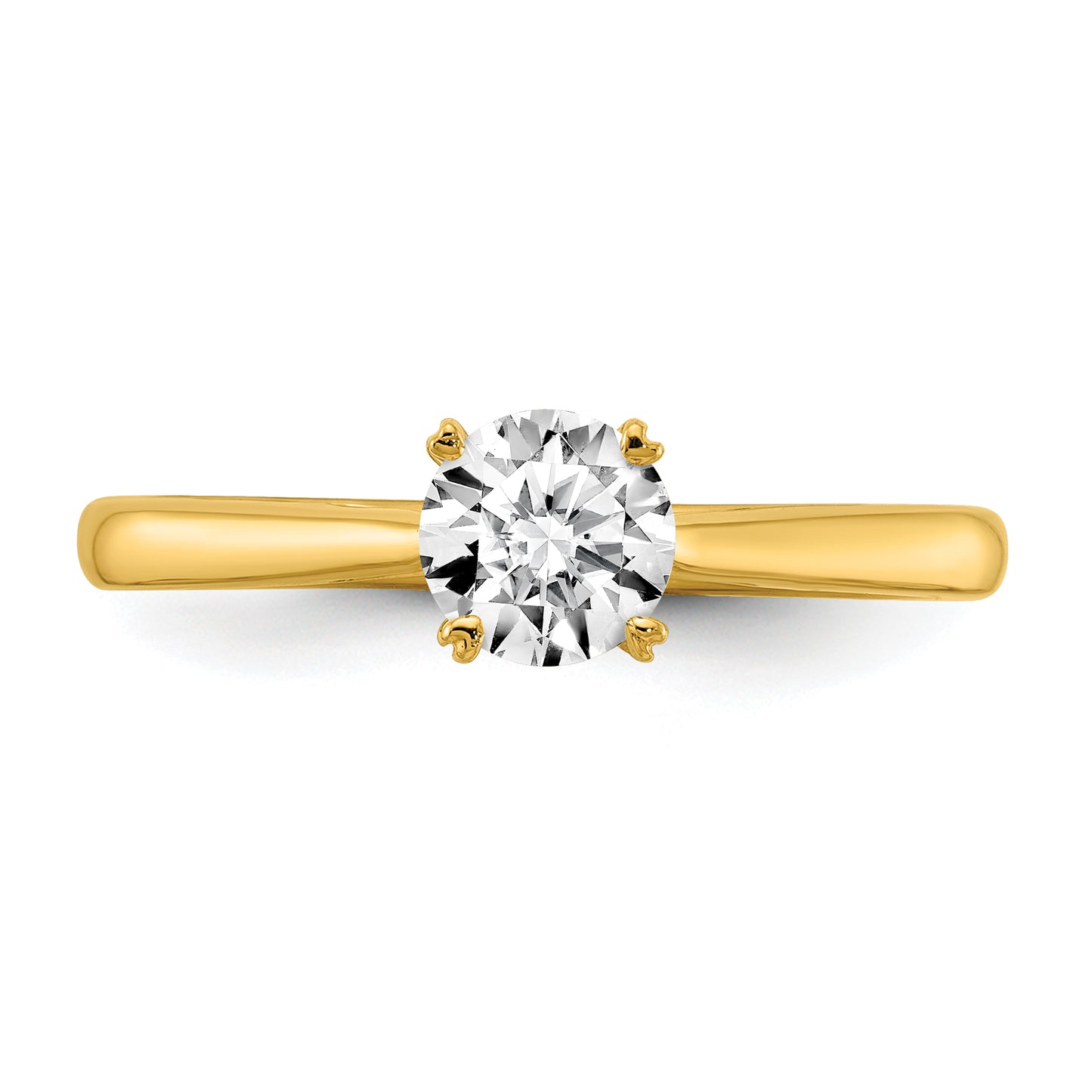 14k Yellow Gold True Origin 1/2 Ct. Lab Grown Diamond VS/SI+ G+ Round Solitaire Engagement Ring