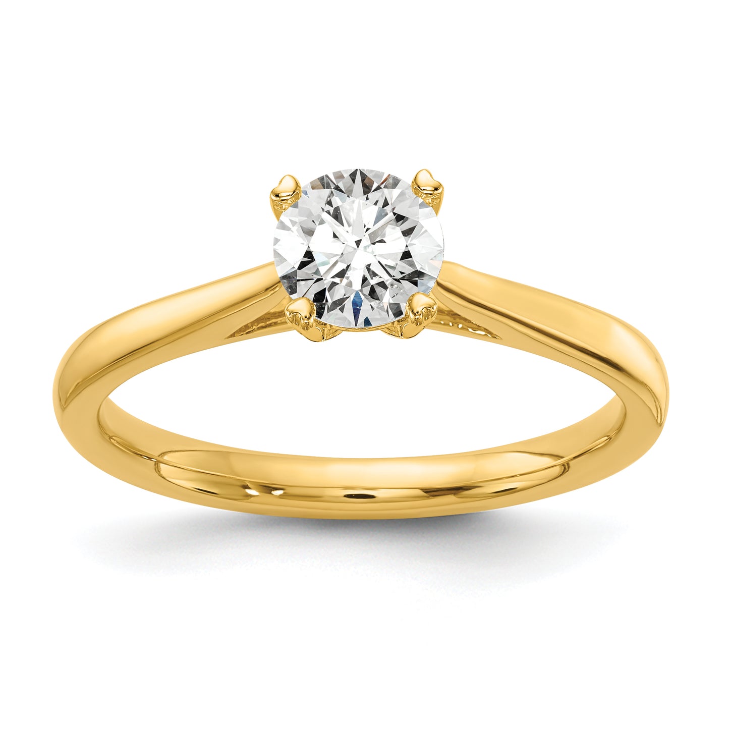 14k Yellow Gold True Origin 1/2 Ct. Lab Grown Diamond VS/SI+ G+ Round Solitaire Engagement Ring