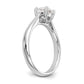 True Origin 14k White Gold 3/4 Ct. Lab Grown Diamond VS/SI+ G+ Round Solitaire Engagement Ring