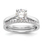 True Origin 14k White Gold 1 Ct. Lab Grown Diamond VS/SI+ G+ Round Solitaire Engagement Ring