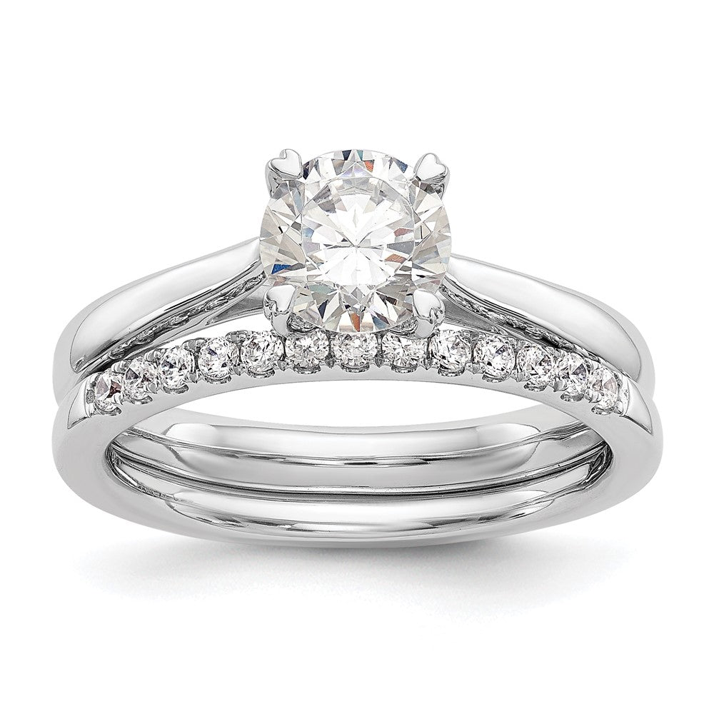 True Origin 14k White Gold 1 Ct. Lab Grown Diamond VS/SI+ G+ Round Solitaire Engagement Ring