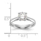 True Origin 14k White Gold 3/4 Ct. Lab Grown Diamond VS/SI+ G+ Round Solitaire Engagement Ring