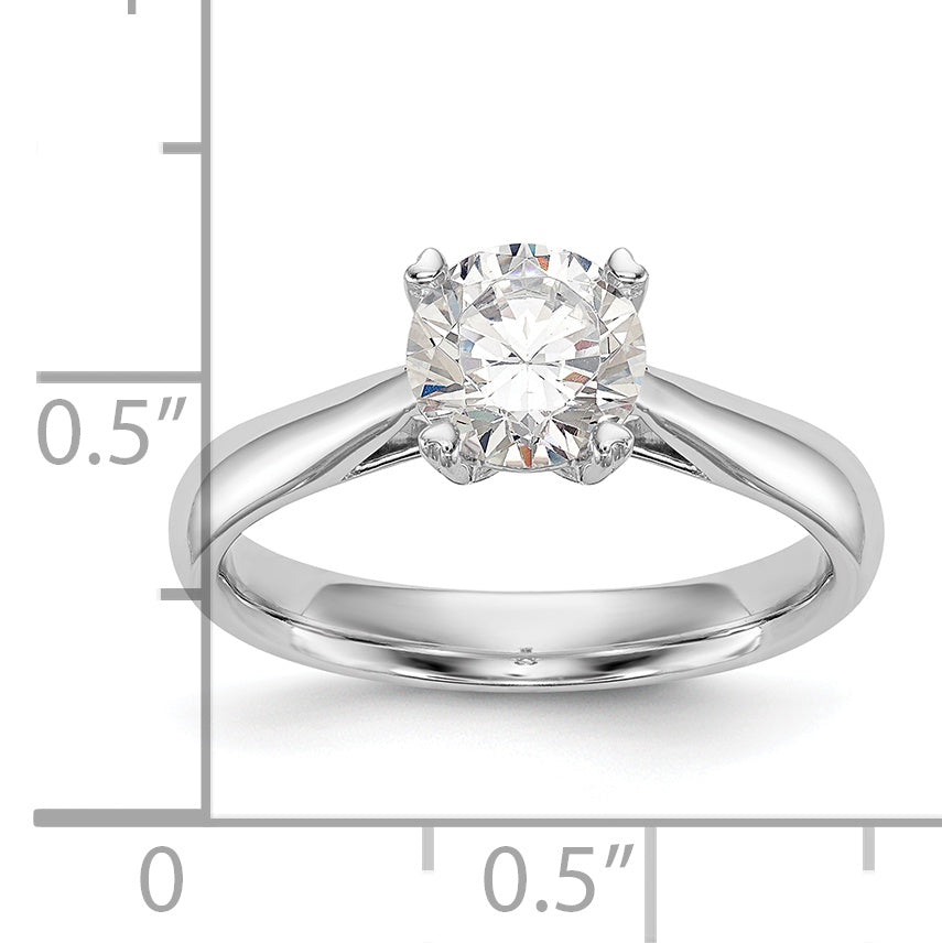 True Origin 14k White Gold 1 Ct. Certified Lab Grown Diamond VS/SI+ G+ Round Solitaire Engagement Ring