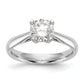 True Origin 14k White Gold 1 Ct. Certified Lab Grown Diamond VS/SI+ G+ Round Solitaire Engagement Ring