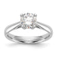 True Origin 14k White Gold 1 Ct. Lab Grown Diamond VS/SI+ G+ Round Solitaire Engagement Ring