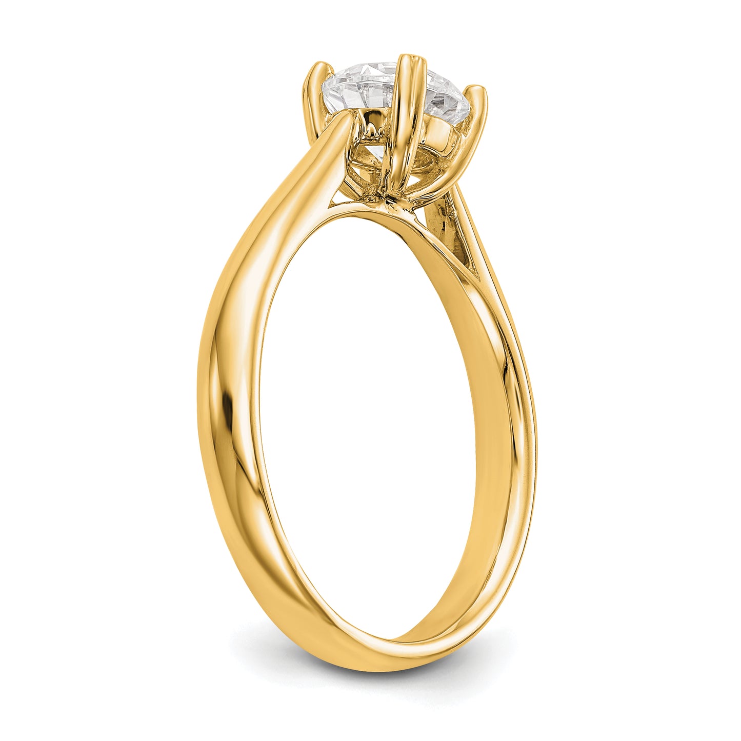 14k Yellow Gold True Origin 3/4 Ct. Certified Lab Grown Diamond VS/SI+ G+ Round Solitaire Engagement Ring