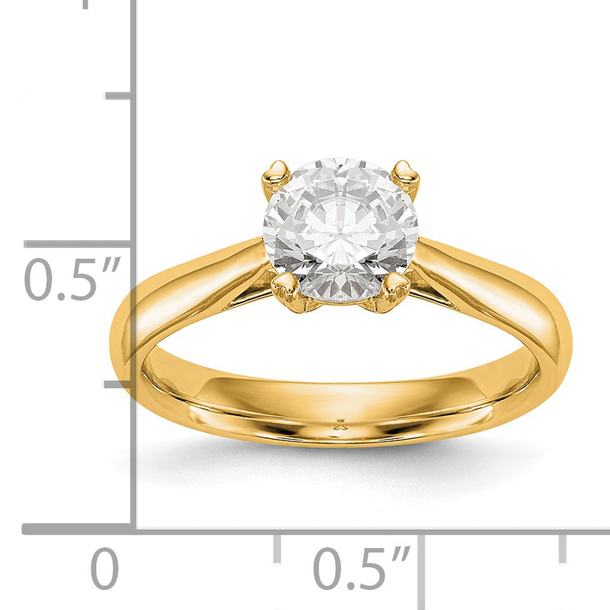 14k Yellow Gold True Origin 3/4 Ct. Certified Lab Grown Diamond VS/SI+ G+ Round Solitaire Engagement Ring