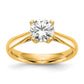 14k Yellow Gold True Origin 3/4 Ct. Certified Lab Grown Diamond VS/SI+ G+ Round Solitaire Engagement Ring