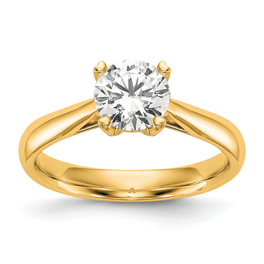 14k Yellow Gold True Origin 3/4 Ct. Certified Lab Grown Diamond VS/SI+ G+ Round Solitaire Engagement Ring