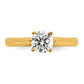 14k Yellow Gold True Origin 1 Ct. Lab Grown Diamond VS/SI+ G+ Round Solitaire Engagement Ring