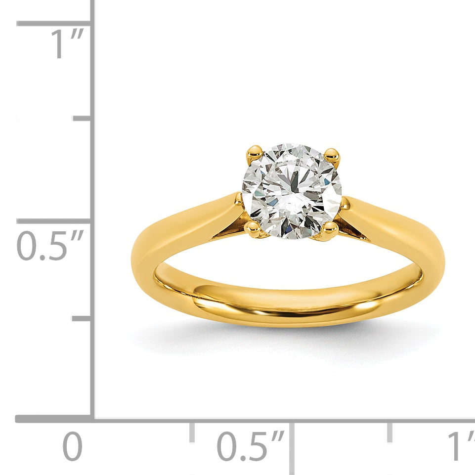 14k Yellow Gold True Origin 1 Ct. Lab Grown Diamond VS/SI+ G+ Round Solitaire Engagement Ring