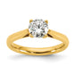 14k Yellow Gold True Origin 1 Ct. Lab Grown Diamond VS/SI+ G+ Round Solitaire Engagement Ring