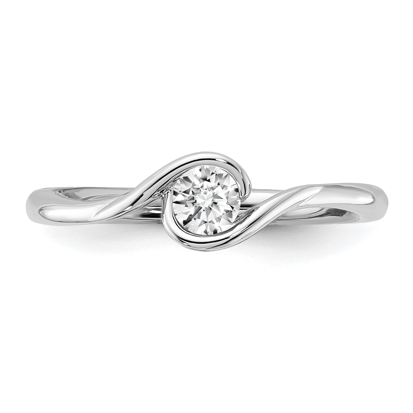 14k White Gold 1/4 Ct. Lab Grown Diamond VS/SI+ G+ Round Solitaire Engagement Ring