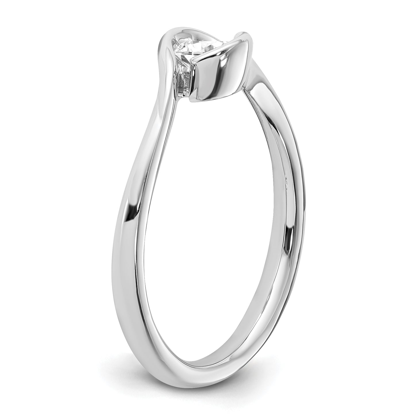 14k White Gold 1/4 Ct. Lab Grown Diamond VS/SI+ G+ Round Solitaire Engagement Ring