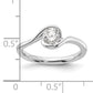 14k White Gold 1/2 Ct. Lab Grown Diamond VS/SI+ G+ Round Solitaire Engagement Ring