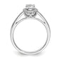 14k White Gold 1/2 Ct. Lab Grown Diamond VS/SI+ G+ Round Halo Engagement Ring