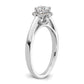 14k White Gold 1/2 Ct. Lab Grown Diamond VS/SI+ G+ Round Halo Engagement Ring