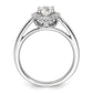 14k White Gold 1/4 Ct. Lab Grown Diamond VS/SI+ G+ 3/4 Ct. Center Round Halo Engagement Ring