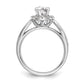 14k White Gold 1/3 Ct. Lab Grown Diamond VS/SI+ G+ 1 Ct. Center Round Halo Engagement Ring