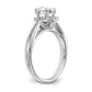 14k White Gold 1/3 Ct. Lab Grown Diamond VS/SI+ G+ 1 Ct. Center Round Halo Engagement Ring