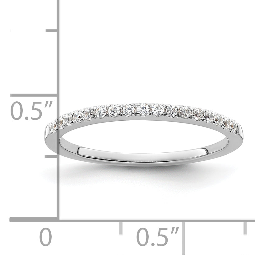 14k White Gold 1/6 Ct. Lab Grown Diamond VS/SI+ G+ Wedding Band Ring