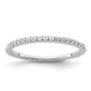 14k White Gold 1/6 Ct. Lab Grown Diamond VS/SI+ G+ Wedding Band Ring