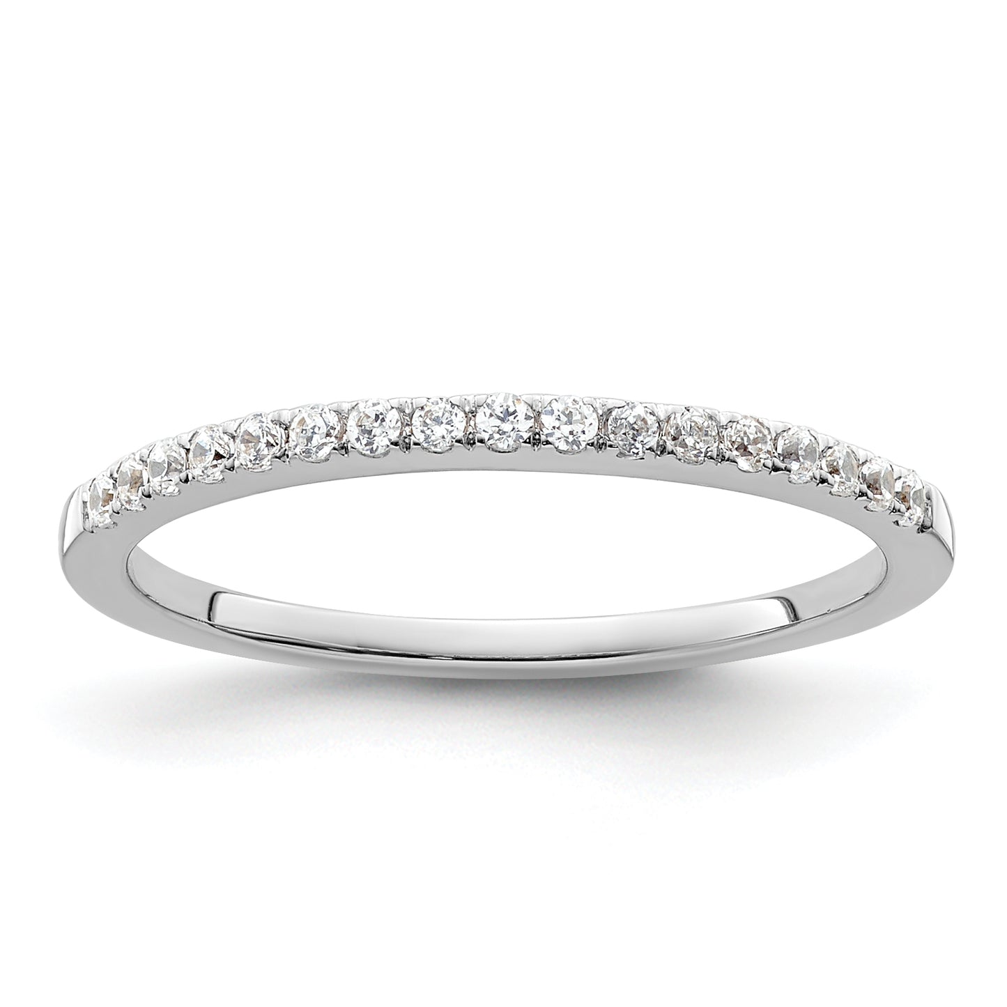 14K White Gold Lab Grown Diamond VS/SI+ G+ Wedding Band Ring