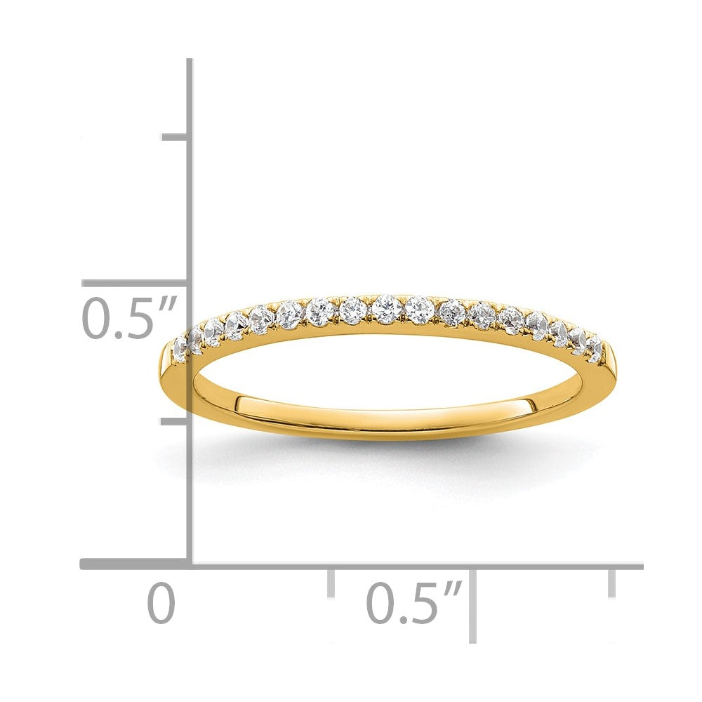 14k Yellow Gold 1/6 Ct. Lab Grown Diamond VS/SI+ G+ Complete Size 9 Wedding Band