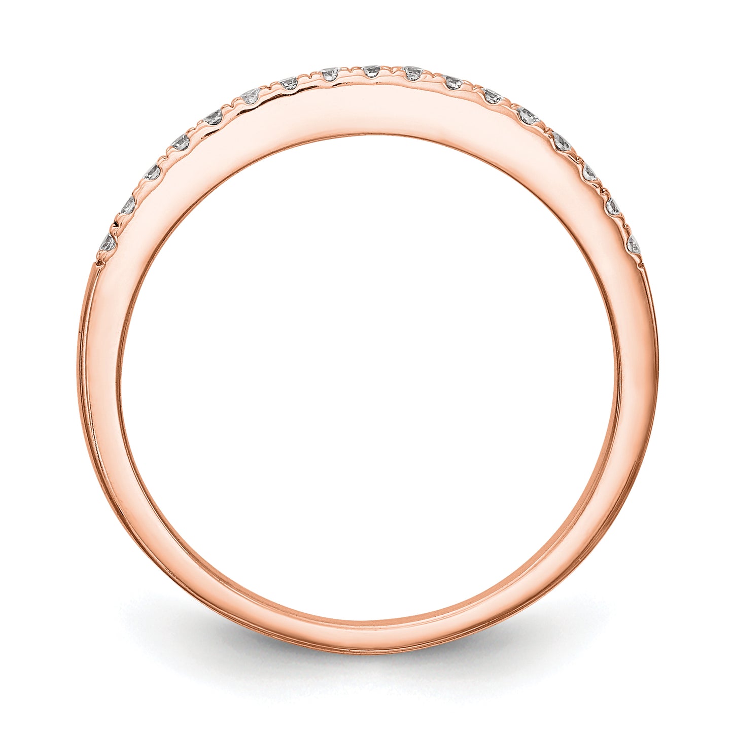 14K Rose Gold Lab Grown Diamond VS/SI+ G+ Wedding Band Ring