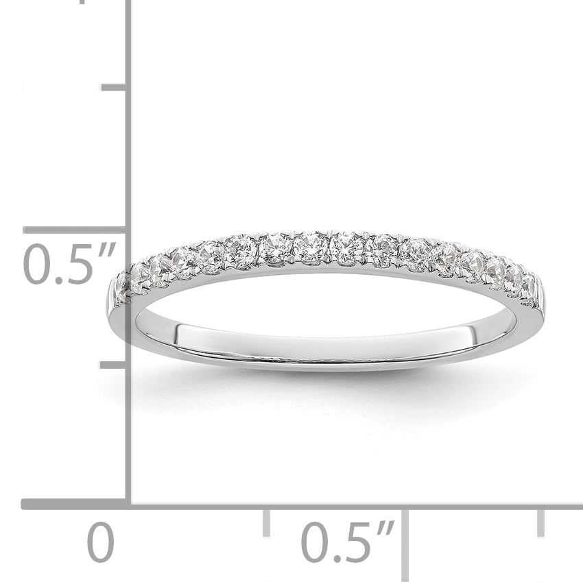 14k White Gold 1/4 Ct. Lab Grown Diamond VS/SI+ G+ Wedding Band Ring