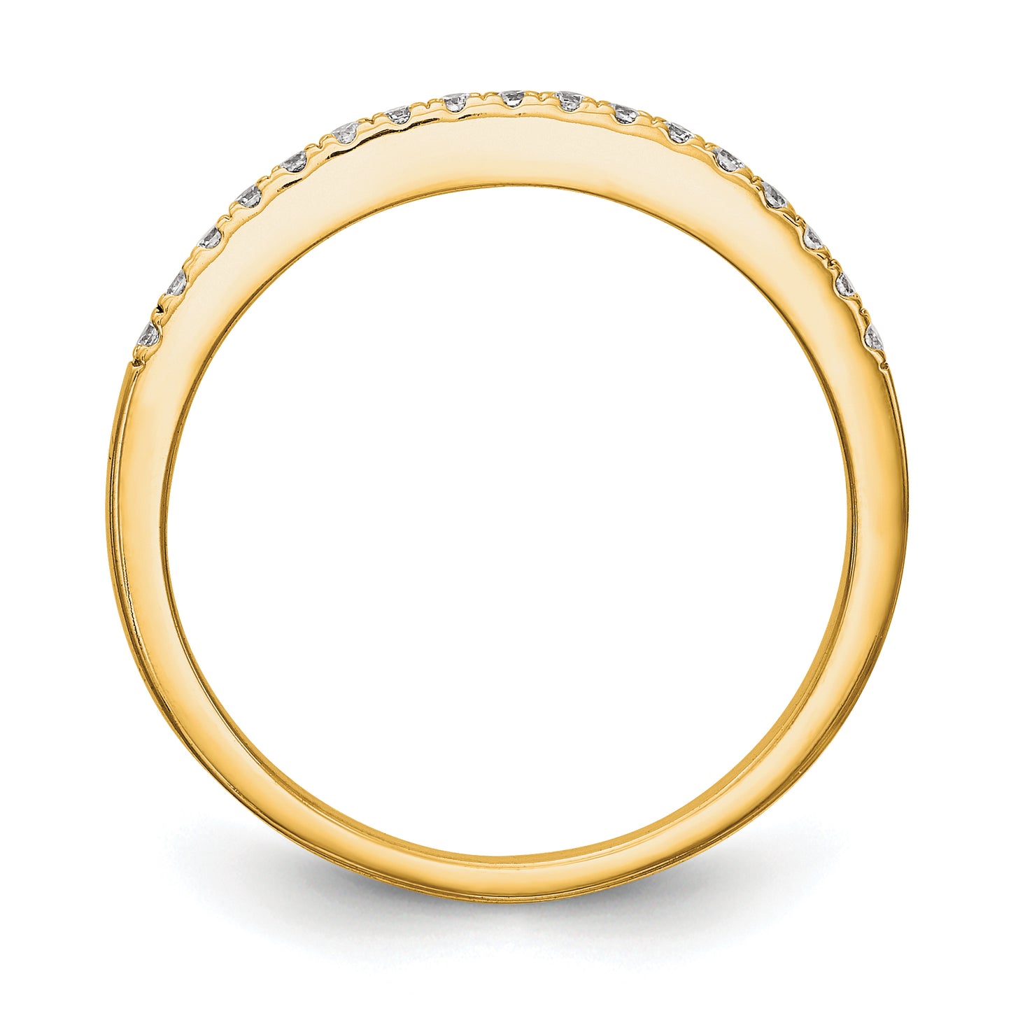 14k Yellow Gold 1/4 Ct. Lab Grown Diamond VS/SI+ G+ Wedding Band Ring