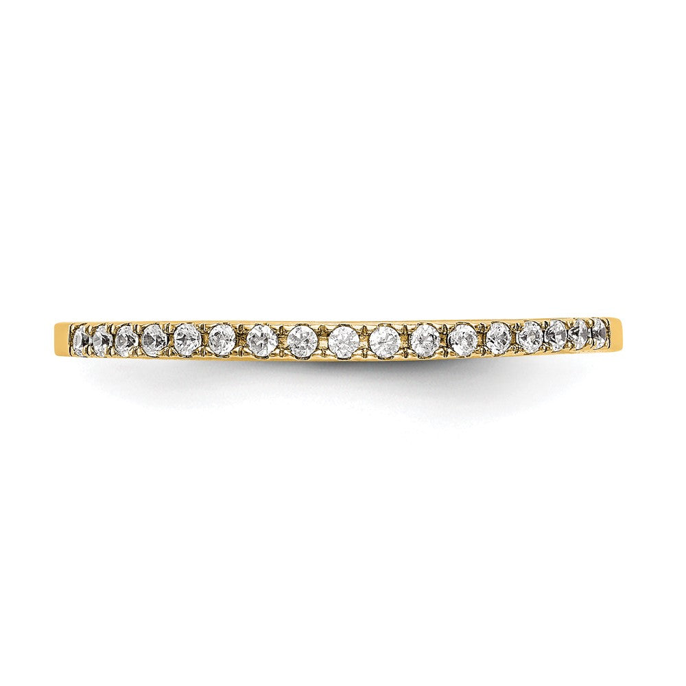 14k Yellow Gold 1/4 Ct. Lab Grown Diamond VS/SI+ G+ Complete Wedding Band