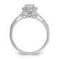 14k White Gold 3/4 Ct. Lab Grown Diamond VS/SI+ G+ Complete Size 6 Halo Engagement Ring