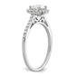 14k White Gold 1/4 Ct. Lab Grown Diamond VS/SI+ G+ 3/4 Ct. Center Halo Engagement Ring