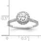 14k White Gold 1/4 Ct. Lab Grown Diamond VS/SI+ G+ 3/4 Ct. Center Halo Engagement Ring