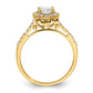 14k Yellow Gold 1/4 Ct. Lab Grown Diamond VS/SI+ G+ 3/4 Ct. Center Semi Mount Halo Engagement Ring