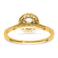 14k Yellow Gold 1/4 Ct. Lab Grown Diamond VS/SI+ G+ 3/4 Ct. Center Semi Mount Halo Engagement Ring