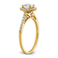 14k Yellow Gold 1/4 Ct. Lab Grown Diamond VS/SI+ G+ 3/4 Ct. Center Semi Mount Halo Engagement Ring