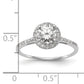 14k White Gold 1/4 Ct. Lab Grown Diamond VS/SI+ G+ 1 Ct. Center Halo Engagement Ring