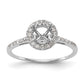 14k White Gold 1/4 Ct. Lab Grown Diamond VS/SI+ G+ 1 Ct. Center Halo Engagement Ring