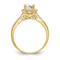 14k Yellow Gold 1/4 Ct. Lab Grown Diamond VS/SI+ G+ 1 Ct. Center Semi Mount Halo Engagement Ring