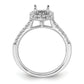 14k White Gold 3/4 Ct. Lab Grown Diamond VS/SI+ G+ Round Halo Engagement Ring