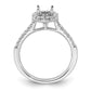 14k White Gold 3/4 Ct. Lab Grown Diamond VS/SI+ G+ Round Complete Size 7 Halo Engagement Ring