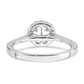 14k White Gold 3/4 Ct. Lab Grown Diamond VS/SI+ G+ Round Halo Engagement Ring