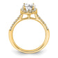 14k Yellow Gold 3/4 Ct. Lab Grown Diamond VS/SI+ G+ Round Complete Size 9 Halo Engagement Ring