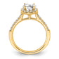 14k Yellow Gold 3/4 Ct. Lab Grown Diamond VS/SI+ G+ Round Halo Engagement Ring