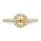 14k Yellow Gold 3/4 Ct. Lab Grown Diamond VS/SI+ G+ Round Complete Size 9 Halo Engagement Ring