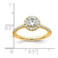 14k Yellow Gold 3/4 Ct. Lab Grown Diamond VS/SI+ G+ Round Complete Size 9 Halo Engagement Ring