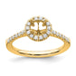 14k Yellow Gold 3/4 Ct. Lab Grown Diamond VS/SI+ G+ Round Complete Size 9 Halo Engagement Ring