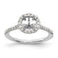 14k White Gold 1/3 Ct. Lab Grown Diamond VS/SI+ G+ 1 Ct. Center Round Engagement Ring